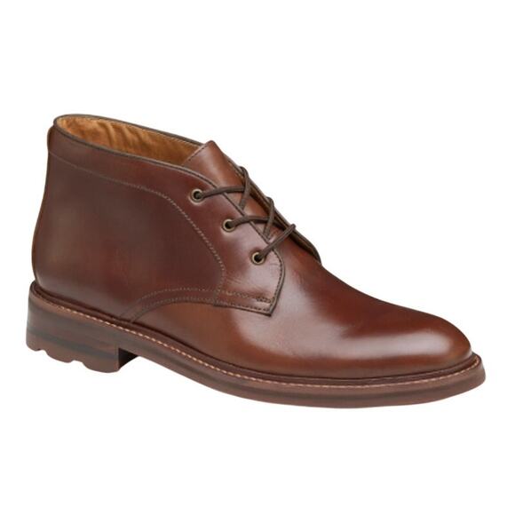 Johnston & Murphy Mens Welch Chukka Boot US 12M EU 46 Brown Leather NIB - Picture 1 of 13